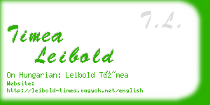 timea leibold business card